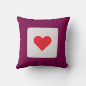 愛のハート：贈りユニーク物デザイン クッション (裏面)