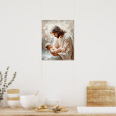 愛のバテ、クリスチャン美術、子供部屋児童芸術 ポスター (キッチン)