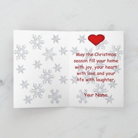 愛のバニー陽気なクリスマスの挨拶 シーズンカード (内部)