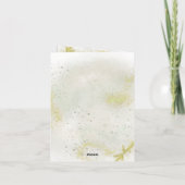 愛のバプテスマを持つ優雅な招待を畳んだ 招待状 (裏面)