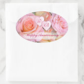 愛のバラ~アニバーサリースタンプ 楕円形シール (バッグ)