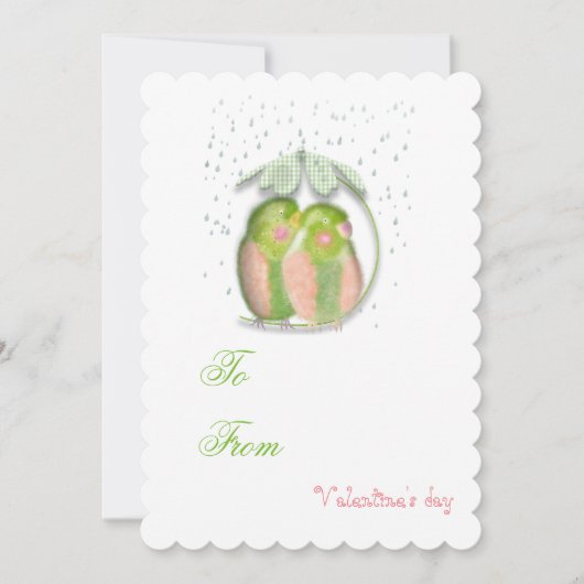 愛のバレンタインの愛の招待。 招待状 (正面)