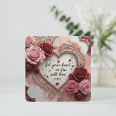 愛のバレンタインデーでハートを燃やす シーズンカード (スタンド正面)