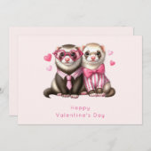 愛のバレンタインデーに可愛い夫婦 シーズンカード (正面/裏面)