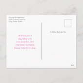 愛のバレンタインデーに可愛い夫婦 シーズンポストカード (裏面)