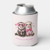 愛のバレンタインデーに可愛い夫婦 缶クーラー (缶正面)