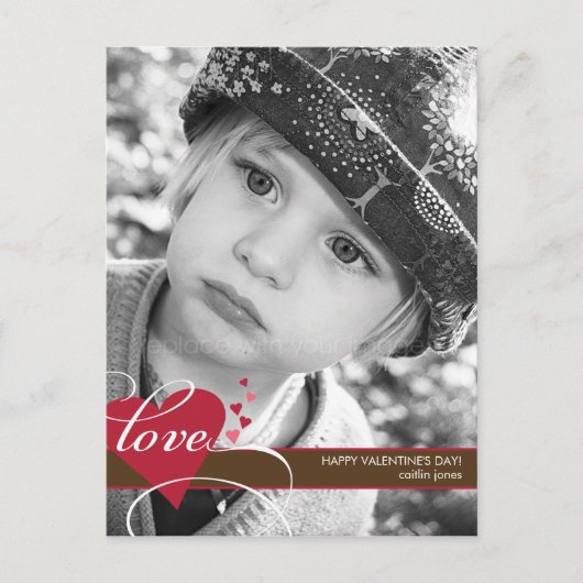 愛のバレンタインデーのポストカードで封印 シーズンポストカード (正面)