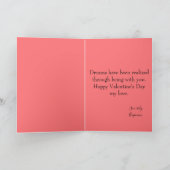 愛のバレンタインデーの写真を撮る カード (内部)