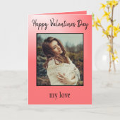 愛のバレンタインデーの写真を撮る カード (黄色い花)