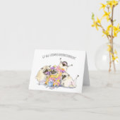 愛のパグのための処方箋は良いカードを得る カード (黄色い花)