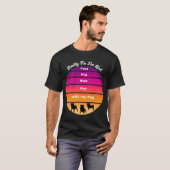 愛のパグヨガ Tシャツ (正面フル)