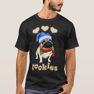 愛のパグ/パグがクッキーを愛する/パグ/犬 Tシャツ