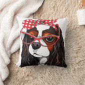 愛のパリからの無頓着なチャールズ王スパニエル犬 クッション (ブランケット)