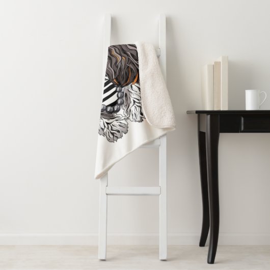 愛のパリからの無頓着なチャールズ王スパニエル犬 シェルパブランケット (インサイチュ)