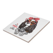 愛のパリからの無頓着なチャールズ王スパニエル犬 タイル (側面)