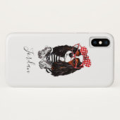 愛のパリからの無頓着なチャールズ王スパニエル犬 Case-Mate iPhoneケース (裏面(横))