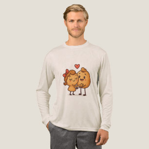 愛のパン – かわいい&漫画ユニークデザイン トライブレンドTシャツ