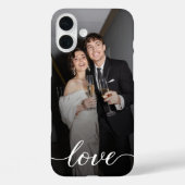 愛のパーソナライズされたスクリプトのカップルの写真 Case-Mate iPhoneケース (裏面)