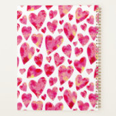 愛のパーソナライズされたハートパタカラフルーン プランナー手帳 (裏面)