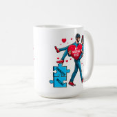 愛のパーソナライズされたパズル – 私の恋しく思作品 コーヒーマグカップ (正面右)