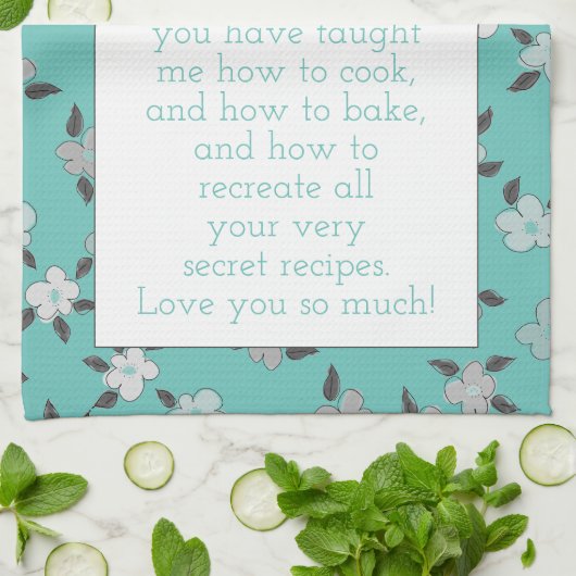 愛のパーソナライズされた言葉を持つ母のために キッチンタオル