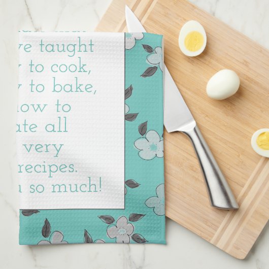 愛のパーソナライズされた言葉を持つ母のために キッチンタオル (四つ折り)