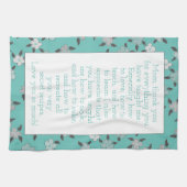 愛のパーソナライズされた言葉を持つ母のために キッチンタオル (横)