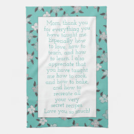 愛のパーソナライズされた言葉を持つ母のために キッチンタオル