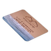 愛のビーチは日付磁石を保存 マグネット (右側)