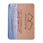 愛のビーチは日付磁石を保存 マグネット (縦)