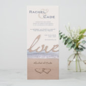 愛のビーチ結婚式招待状 招待状 (スタンド正面)