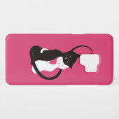 愛のピンクのかわいい猫 Case-Mate SAMSUNG GALAXYケース (裏面(横))