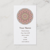 愛のピンクの花-曼荼羅 名刺 (裏面)