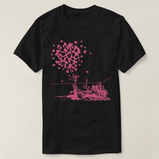 愛のピンク月面ローバー Tシャツ (デザイン正面)