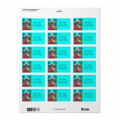 愛のピーコック，赤い青のターカーズグリーン ラベル (フルシート)