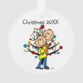 愛のフィギュアのカップルのクリスマス装飾 オーナメント (裏面)