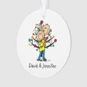 愛のフィギュアのカップルのクリスマス装飾 オーナメント (正面)