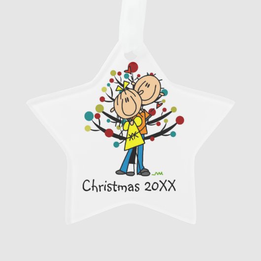 愛のフィギュアのカップルのクリスマス装飾 オーナメント (裏面)