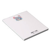 愛のフクロウが木の枝に座る ノートパッド (アングル)