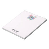 愛のフクロウが木の枝に座る ノートパッド (回転)