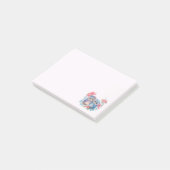 愛のフクロウが木の枝に座る ポストイット (アングル)