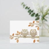 愛のフクロウの木はがき ポストカード (スタンド正面)
