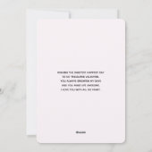 愛のフクロウズツリーブランチに座ってバレンタイン シーズンカード (裏面)