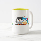 愛のフクロウ ツートーンマグカップ (正面右)