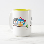 愛のフクロウ ツートーンマグカップ (正面左)