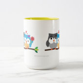 愛のフクロウ ツートーンマグカップ (中央)