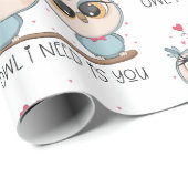 愛のフクロウ ラッピングペーパー (ロールコーナー)