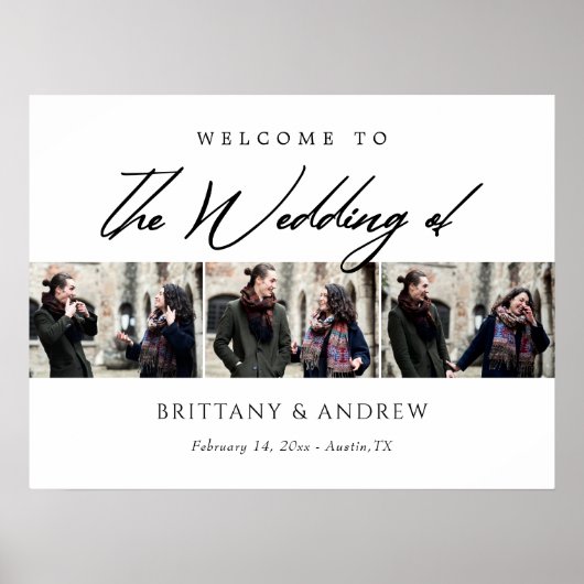 愛のフレーム:写真カスタム完璧なウェルカムサイン ポスター (正面)