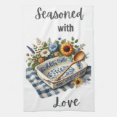 愛のフローラで味付け農家用タオル – Tea To キッチンタオル (縦)