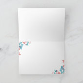 愛のフローラと葉のペットの足の跡 カード (内部)